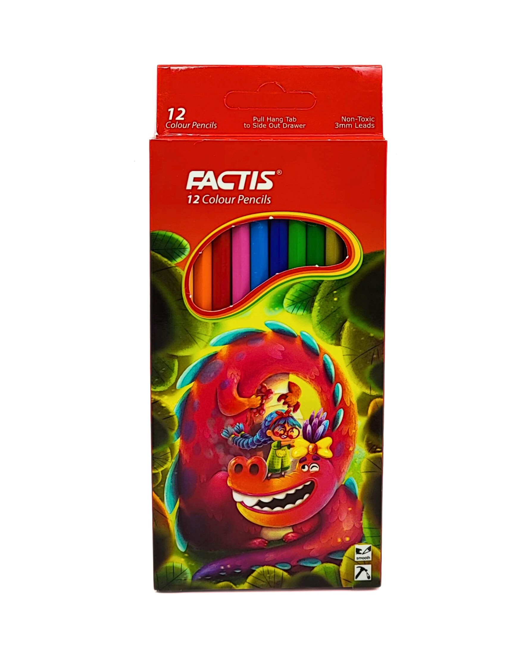 مداد رنگی 12 رنگ جعبه مقوایی فکتیس