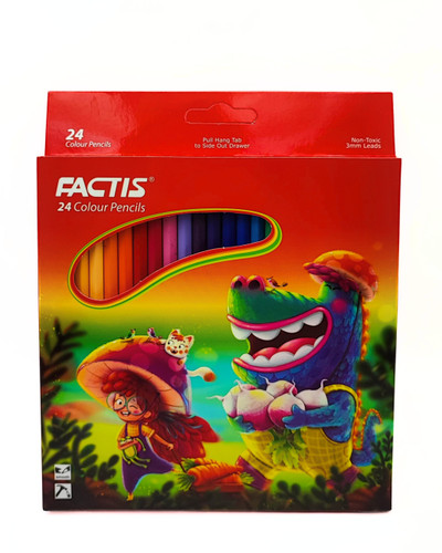 مداد 24 رنگ جعبه مقوایی فکتیس