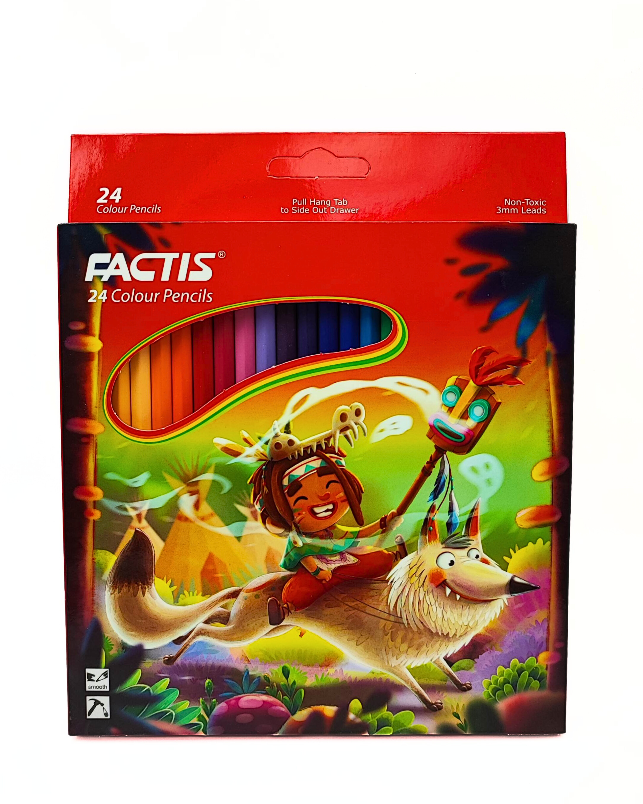 مداد 24 رنگ جعبه مقوایی فکتیس