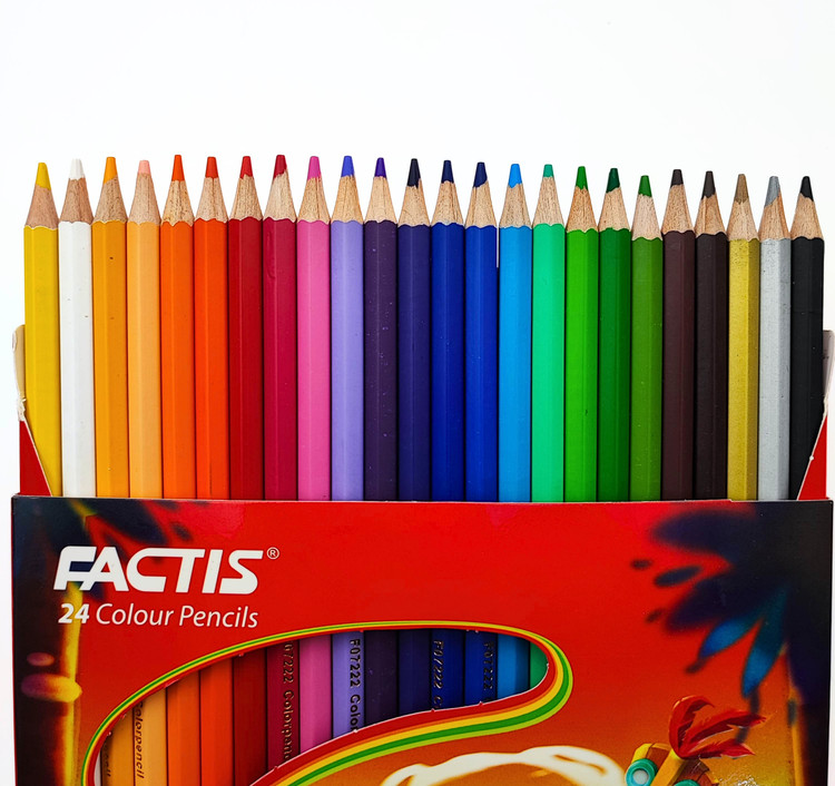 مداد 24 رنگ جعبه مقوایی فکتیس