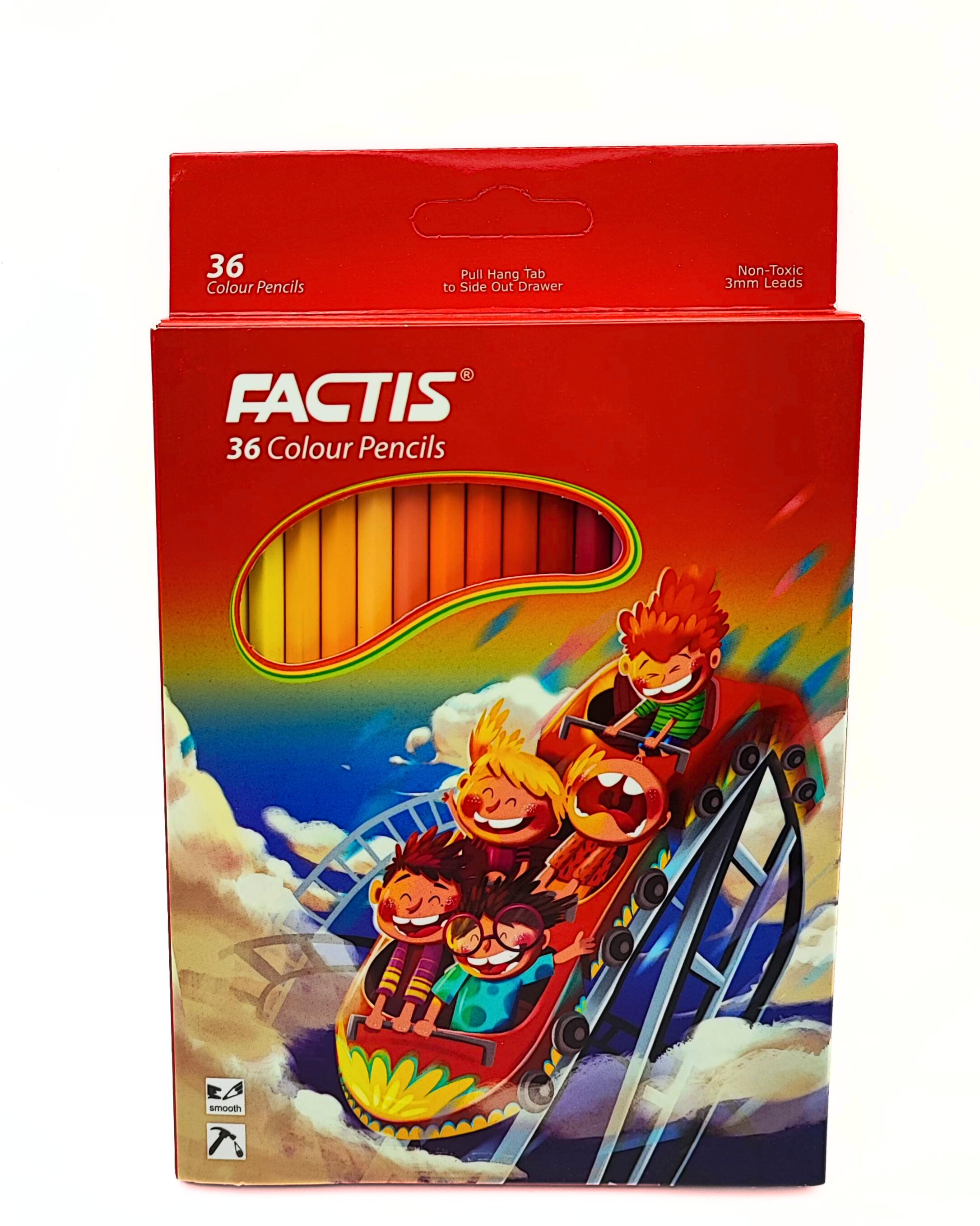 مداد رنگی 36 رنگ جعبه مقوایی فکتیس