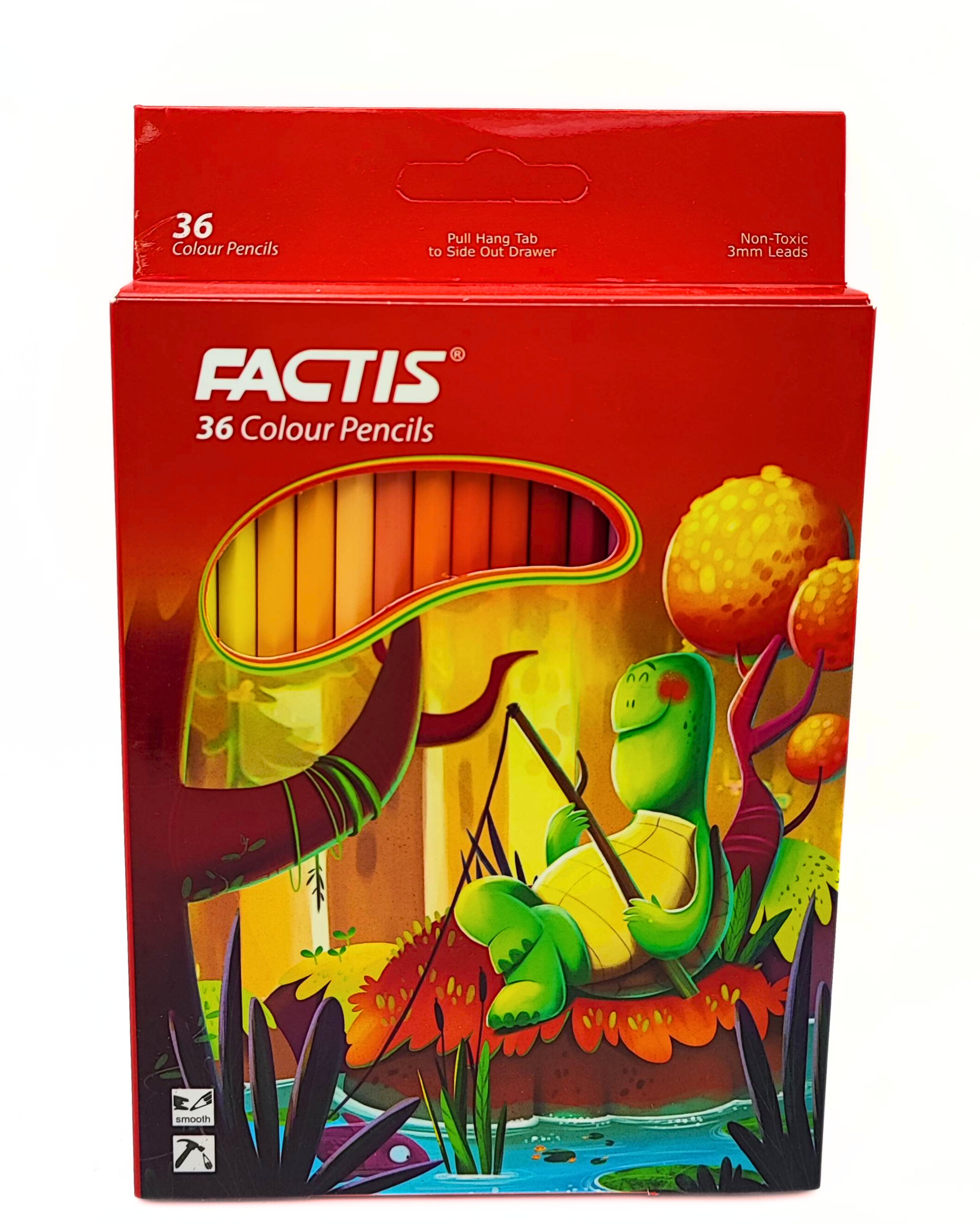 مداد رنگی 36 رنگ جعبه مقوایی فکتیس