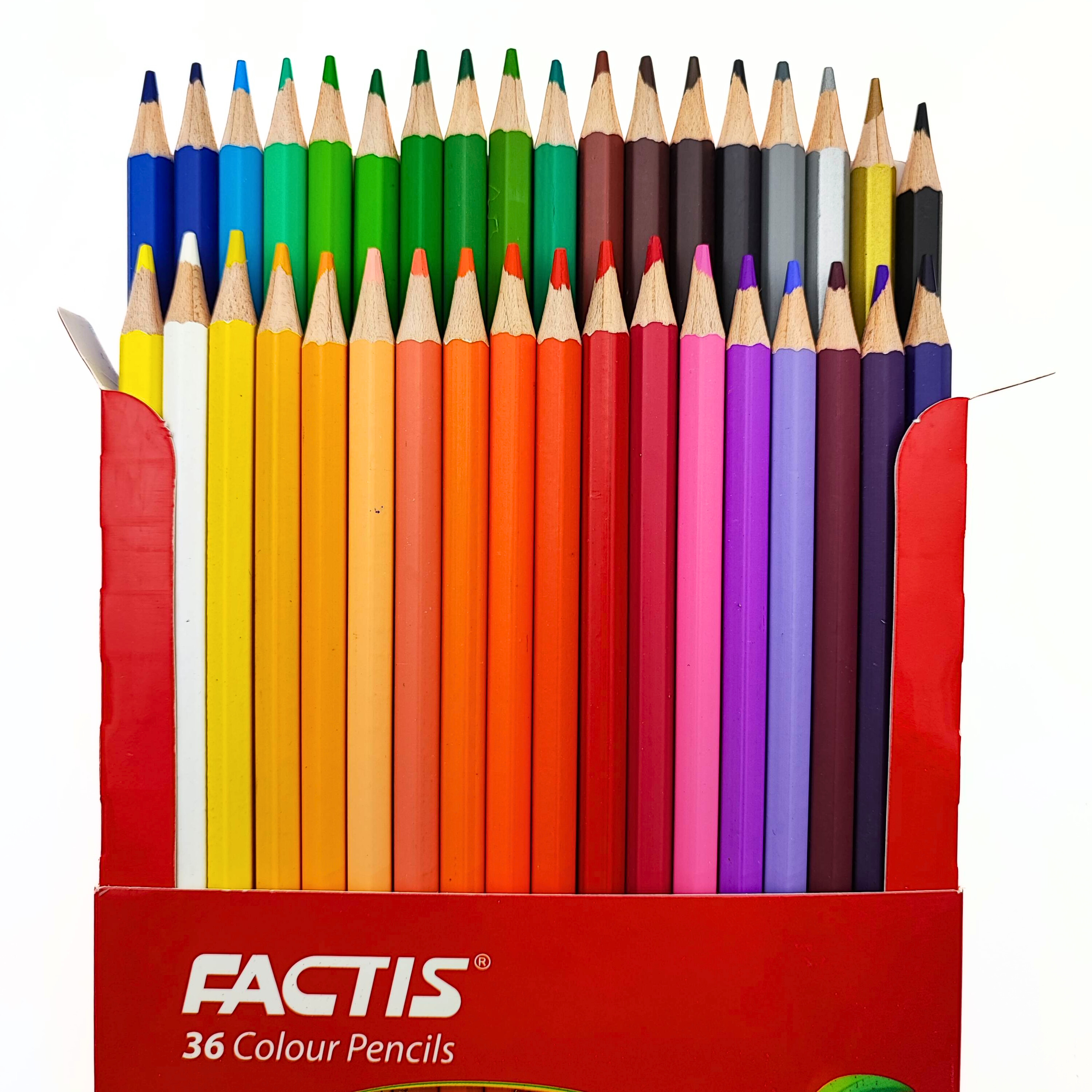 مداد رنگی 36 رنگ جعبه مقوایی فکتیس