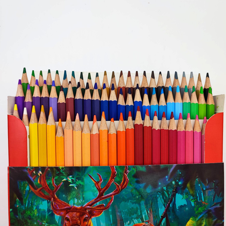 مداد رنگی 72 رنگ جعبه مقوایی فکتیس