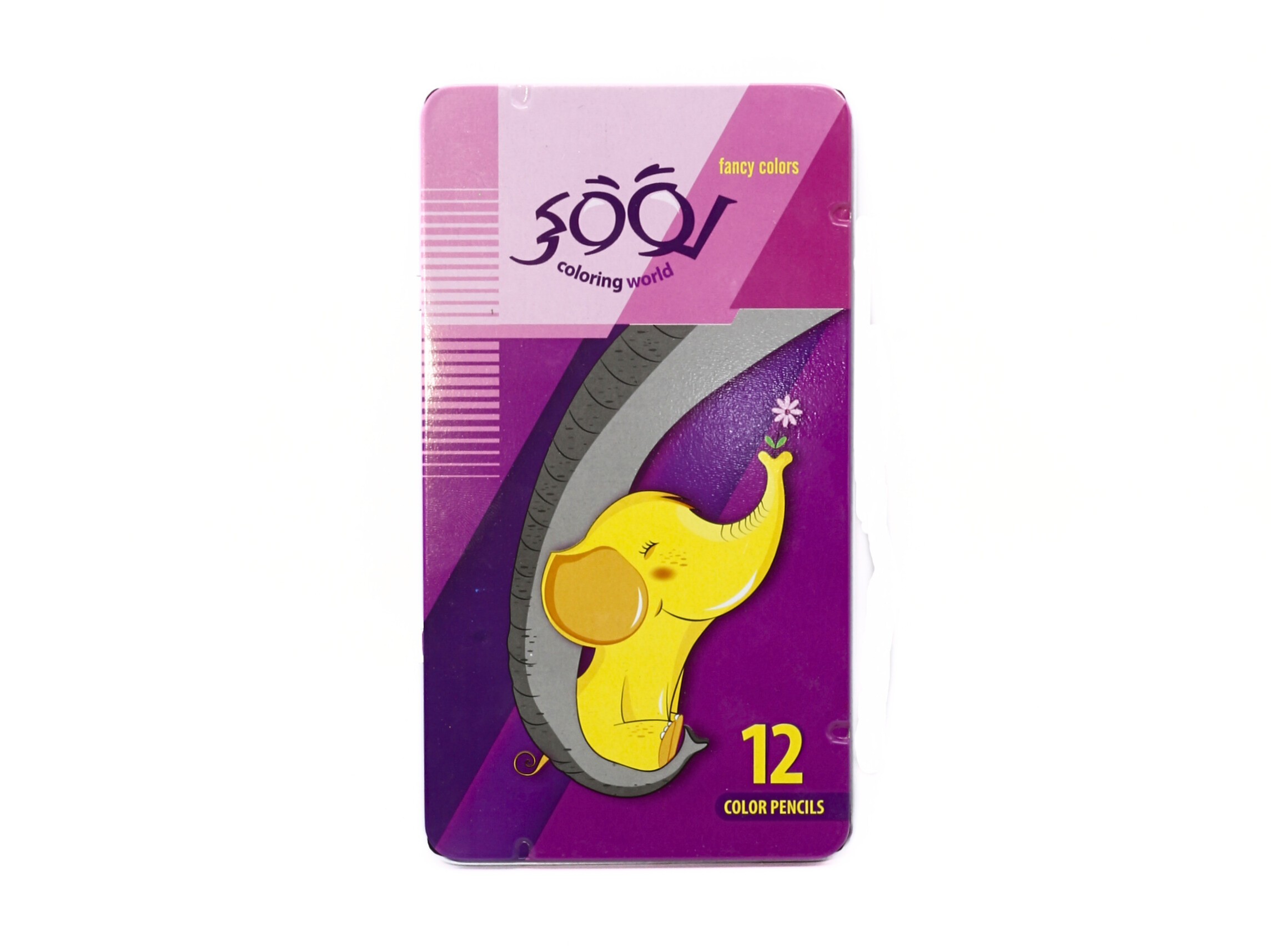 مداد رنگی 12 رنگ جعبه فلزی لوکی