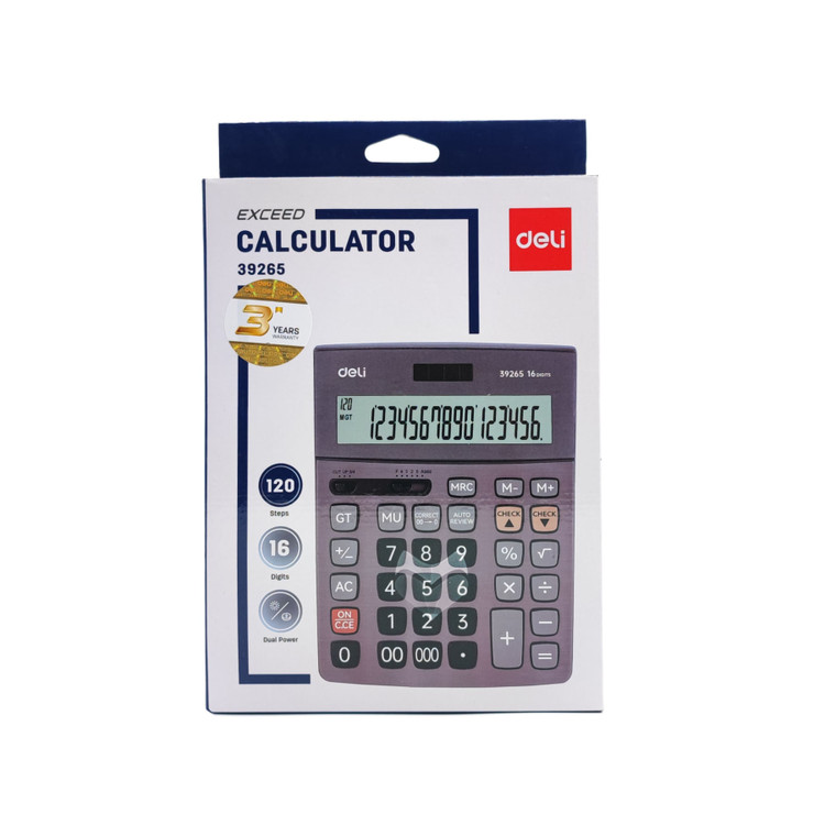 ماشین حساب 16 رقم دلی deli مدل 39265